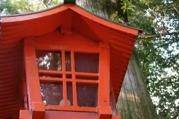 The approach to the shrine is lined with huge cedar trees. They are more than 800 years old and create an atmosphere of wonder and beauty. They purify the precincts and create a holy environment. (Photo: Larry Knipfing)