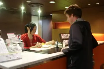 The receptionist was a little shy with her English, but very helpful. (Photo: Vika)