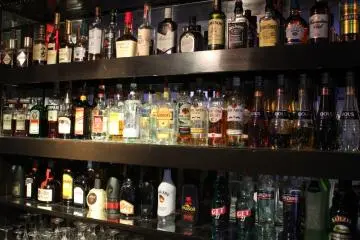 Close up of the Sticker's liquors!