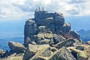 Climbing Mount Kinpu  