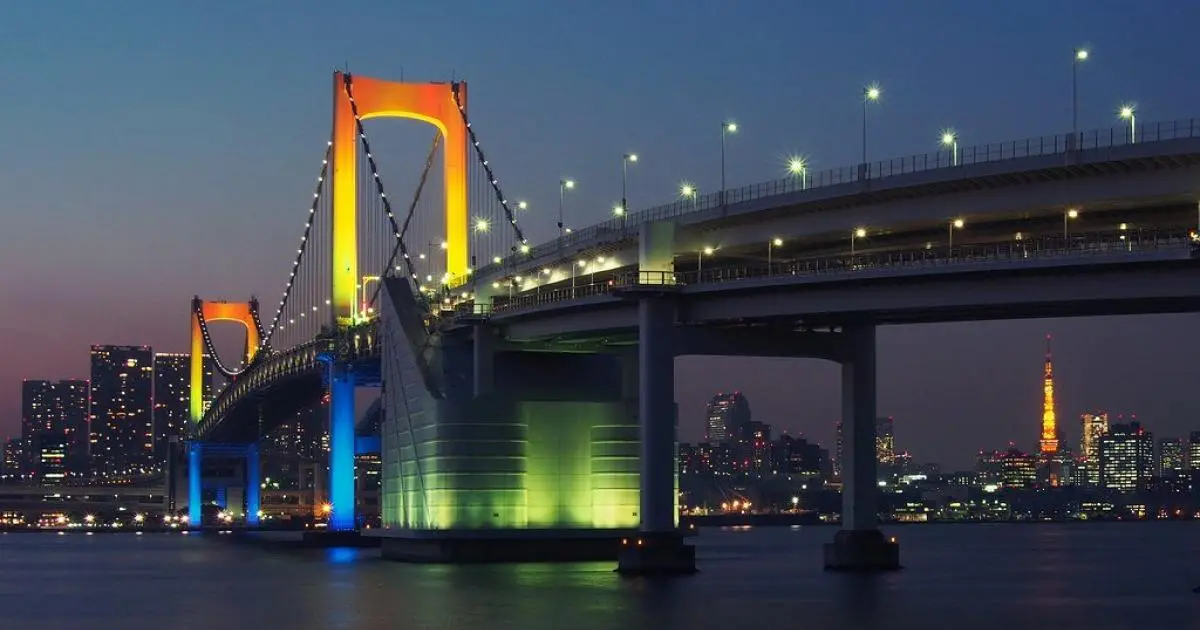 Odaiba's Rainbow Bridge - Minato, Tokyo - Japan Travel