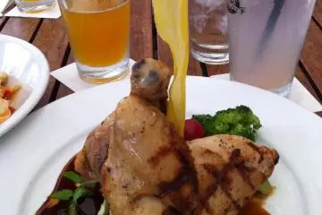 The grilled half chicken, amber-ale marinated (Photo: Sue Ann Kunath)
