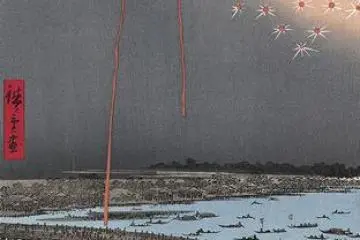 Hiroshige's "Ryogoku Bridge  Fireworks" (Photo: Hiroshige)