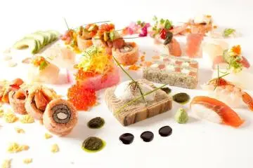 Sushine (sushi + terrine), sushi rolls, nigiri sushi (Photo: Dining & Bar Kitsune)