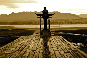 Itsukushima Shrine at Low Tide