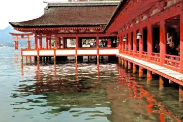 Itsukushima Shrine at High Tide