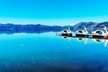 Cycling and Boating on Lake Tazawa