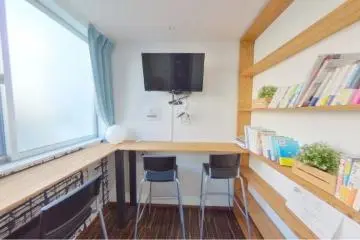 A shared study space in a GG House share house