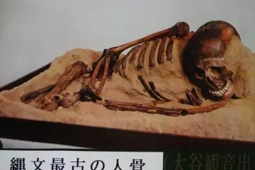 A human skeleton buried 11,000 years ago (Photo: from temple board)