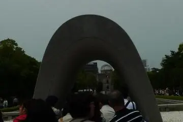 The Cenotaph - Can you see the Atomic Bomb Dome behind it? (Photo: Susan B. Tumanon)