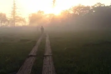 Before Hiking: Morning View in Oze