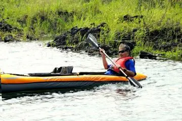 Kayaking on Lake Motosu