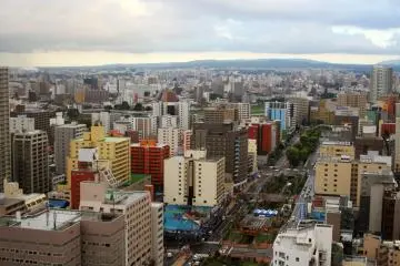 The cityscape and Odori Park (Photo: Endarastya Sarah / JT)