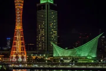 Kobe Harbor at Night