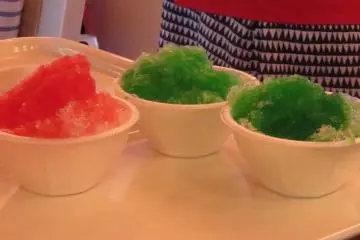Kakigoori (Japanese flavored shaved ice) is served to passengers as a cooling treat. (Photo: Ayn Gonzales)
