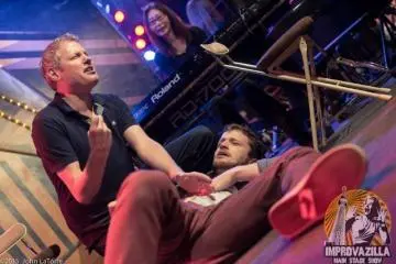 On-stage discipline at Tokyo Comedy Store's Improvazilla show (photo by John LaTorre)
 (Photo: Tokyo Comedy Store)