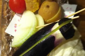 A selection of local veg ready for the charcoal grill (Photo: Nuala Connolly)