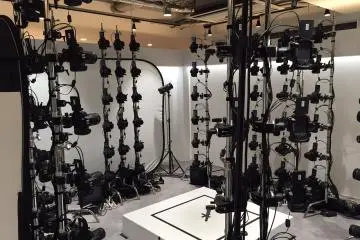 The bank of camera used to capture images for 3-D projects (Photo: Loft)