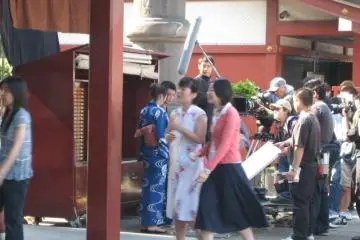 Filming a commercial at the temple (Photo: Michael Kaplan May 2006)