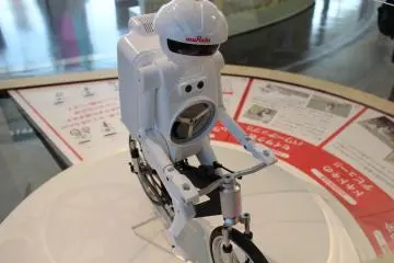 Murata robot in the Wonderland exhibit space (Photo: Tom Roseveare)