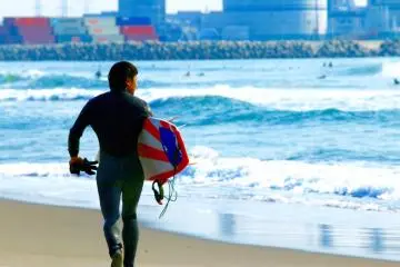 Surfing Near Sendai Port