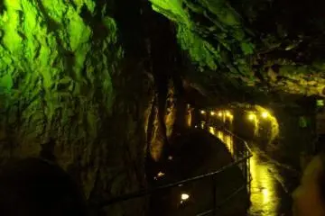 Accent lighting add to the mine's mystique (Photo: Justin  Velgus)