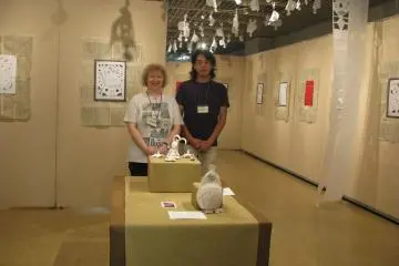 Doll artist, Ihunke, from Miyagi at his exhibition in Tokyo (Photo: Shiroi Tenshi)