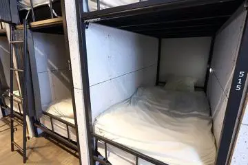 Comfortable, large bed space (Photo: Oak Hostel Fuji)