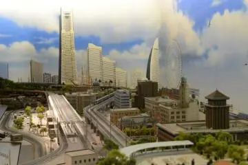 Model of the Minato Mirai skyline (Photo: Hara Model Railway Museum)