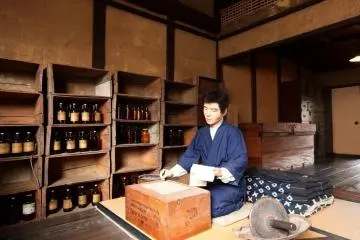 Recreation of a pharmacists at the Museum of Commercial and Domestic Life (Photo: Ehime Prefecture)