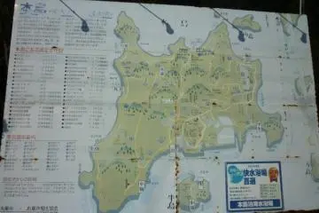 Tourist map of Honjima island at the port. (Photo: PPF)