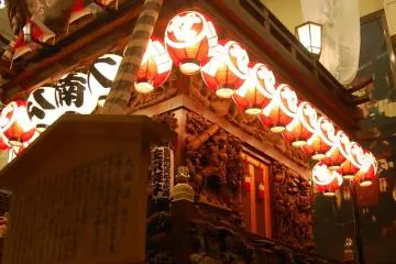 One of the festival floats in storage during the off season. (Photo: Yu Ito)