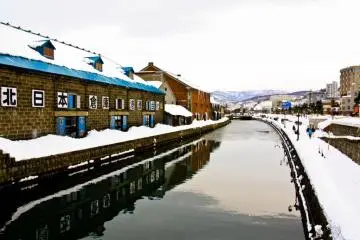 Beautifully restored warehouses line the canal.