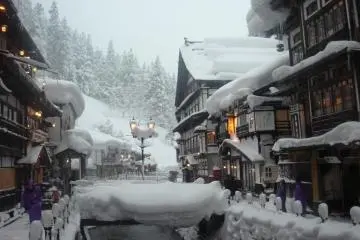 Ginzan Onsen in Winter