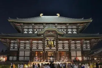 Todaiji temple at night, Tokae event in Nara (Photo: Manish)