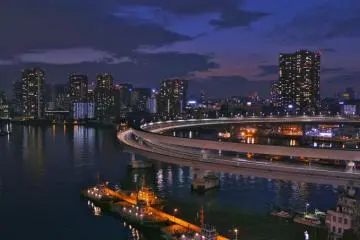 Loop road at Shibaura, view from the south route (Photo: Manish)