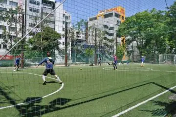 The enclosed football field