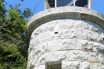Atop the park's hill is a lighthouse and sturdy lighthouse keepers' stone bungalows from islands in the Inland Sea. (Photo: Laura MacLean)
