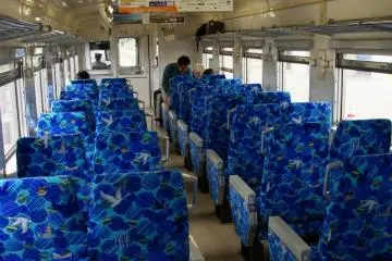 Comfortable train interior makes for a pleasant journey