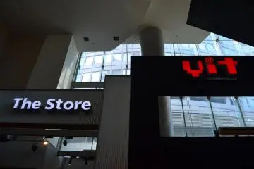 The VIT counter and the merchandise store.