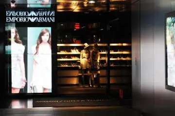 High end fashion shops inside the station