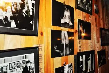 The photographs of erotic dancers on the walls. (Photo: Michelle Madden)