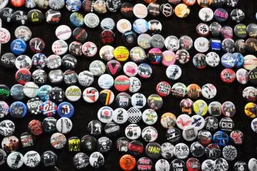 An abundance of badges. (Photo: Michelle Madden)