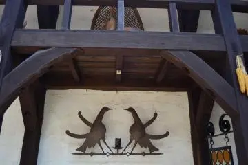 Cranes that welcome you to the Kenji Miyazawa Memorial Site.
