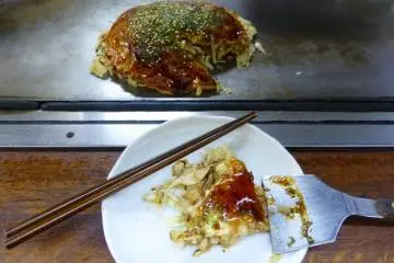 The final product - Well, one of the many variations of it available to try at Okonomimura