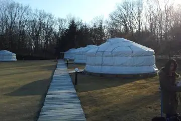 Staying in a yurt at Nasu Kogen