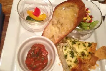 Quiche plate with Ratatouille and Pickles (Photo: Kristen F.)