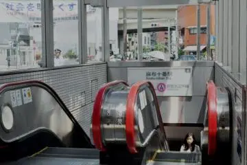 Entering Azabu-Juban Station