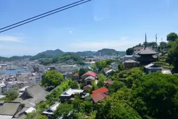 Heading up to Senkoji Park via the ropeway
