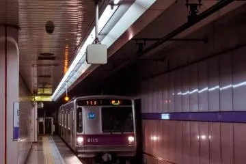 There are handy signs that light up when a train is arriving soon.